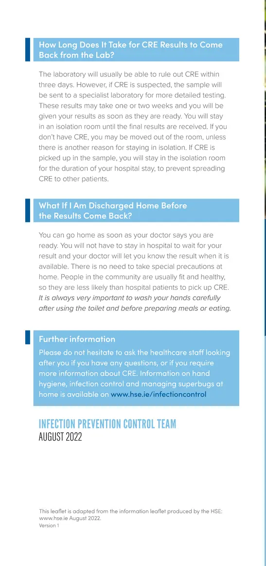 Information on CRE