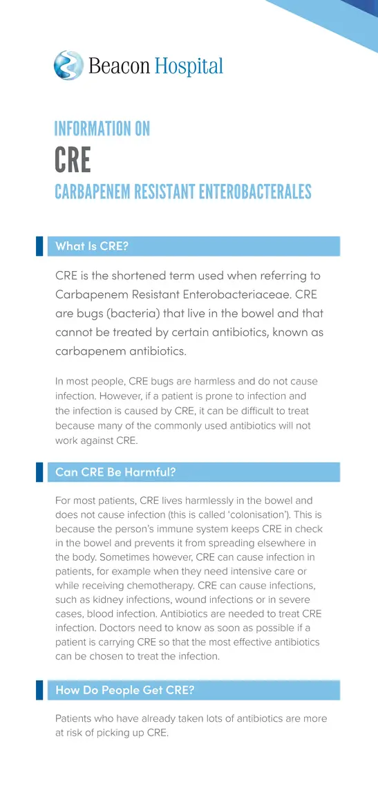 Information on CRE