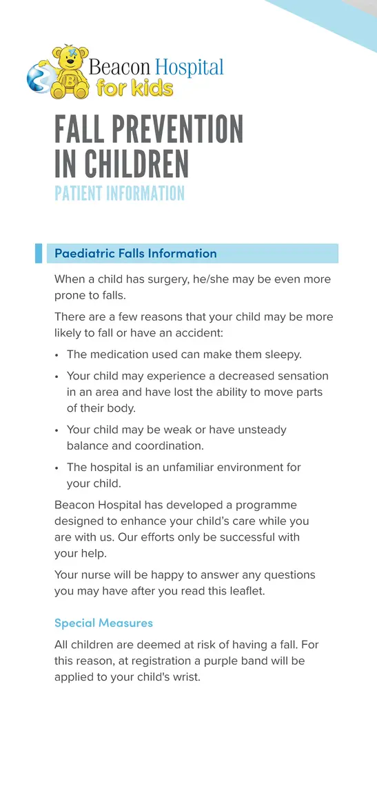 Falls Prevention in Children